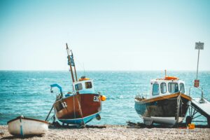 Boats on blocks